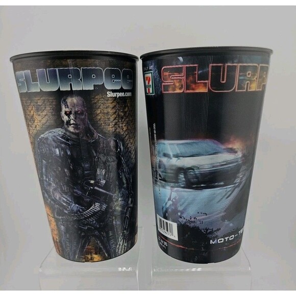 Terminator Salvation 7-Eleven 7-11 2009 Movie Slurpee Lenticular Cup Set 4/22oz - Picture 8 of 15